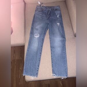 Distressed Blue Jeans LEVIS WEDGE STRAIGHT